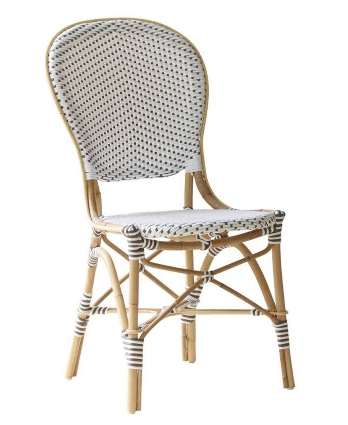 White Cappuccino Dots Side Chair W4084