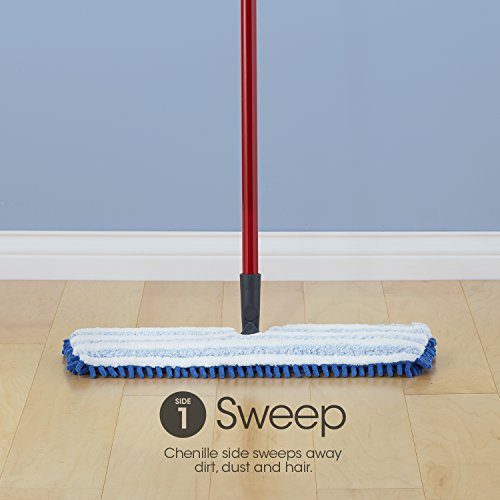 Dual-Action Microfiber Flip Mop with Telescopic Handle M2246
