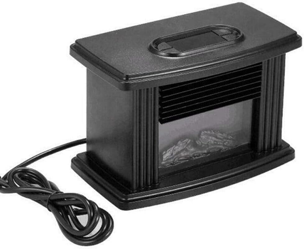 Freestanding Electric Fireplace Stove with Realistic Flame Effect, 1000W Q2614