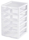 White 5 Drawer Desktop Storage Unit, 12-Pack Q604050