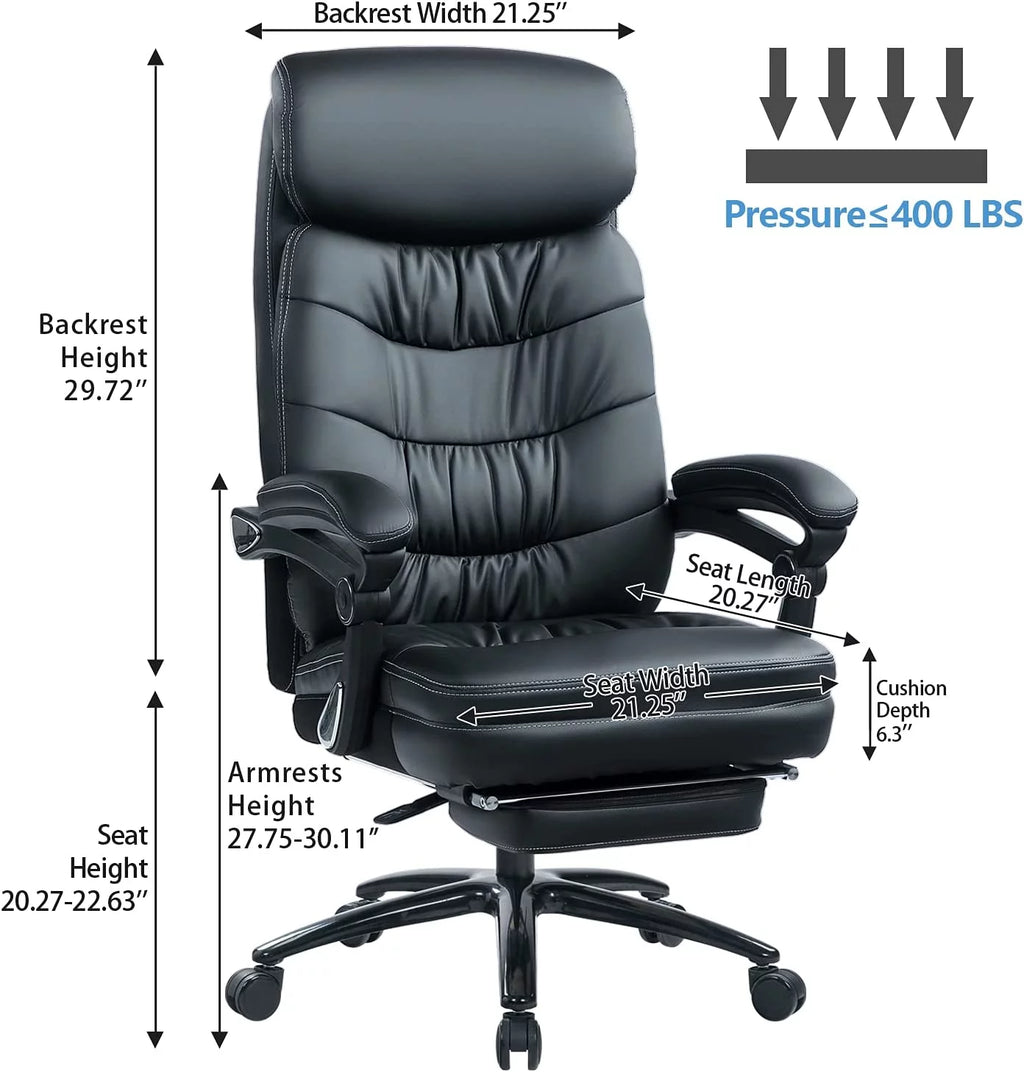 Oversized Office Chair with Foot Rest P62169