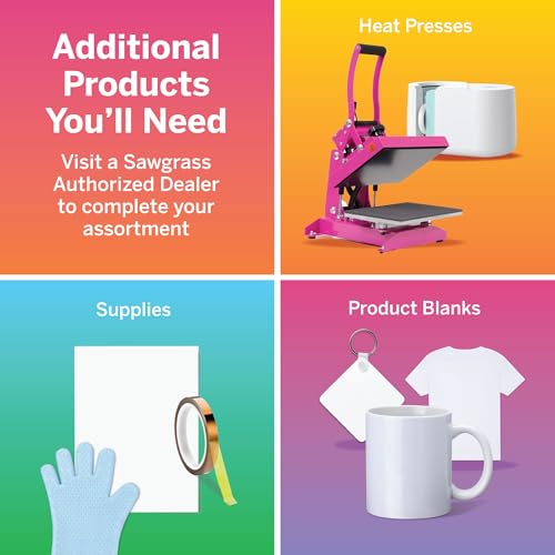 Sublimation Printer Bundle with 31mL Inks & Paper V503