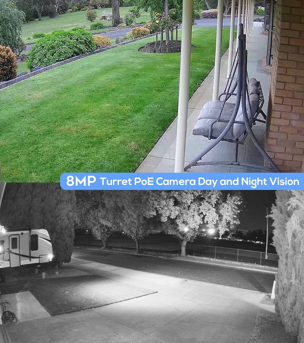 8MP PoE IP Turret Camera with Built-in Mic L254