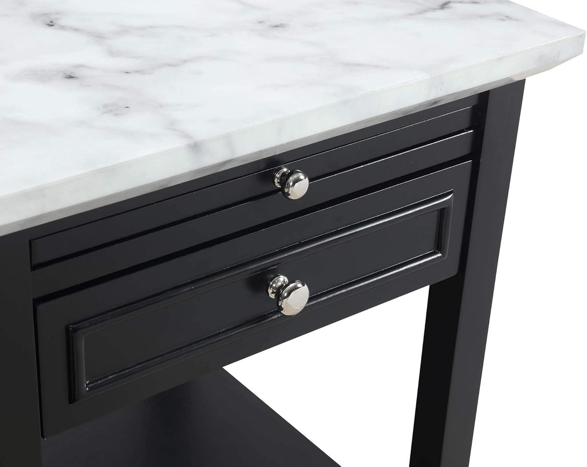 White End Table with Drawer and Slide U2490