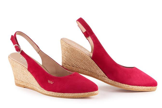 Suede Slingback Buckle Wedges Z6484