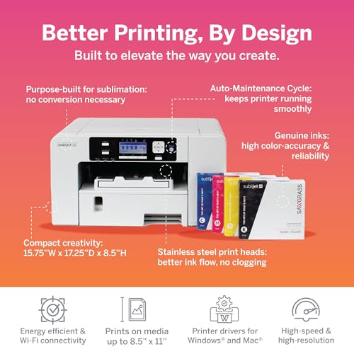 Sublimation Printer Bundle with 31mL Inks & Paper V503