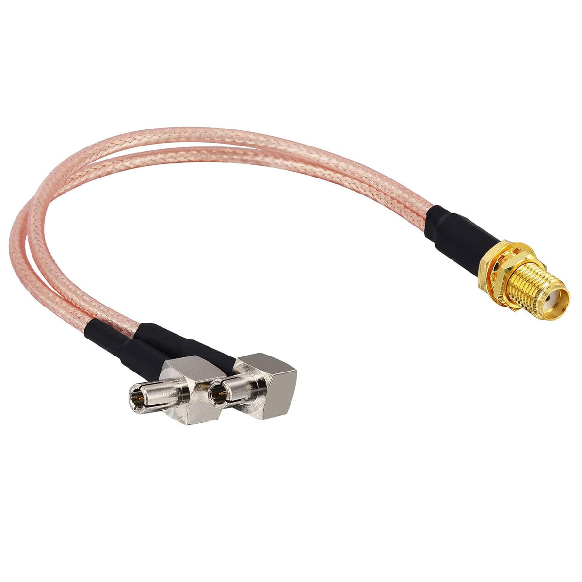 4G LTE Router Antenna TS9 to SMA Female 90 Degree Coaxial Splitter Cable RG316 6 inch J3549