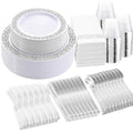 350pcs Silver Party Dinnerware Set C47654
