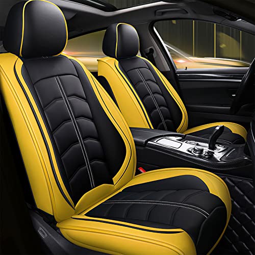 Black Red Waterproof Leather Car Seat Cover H739