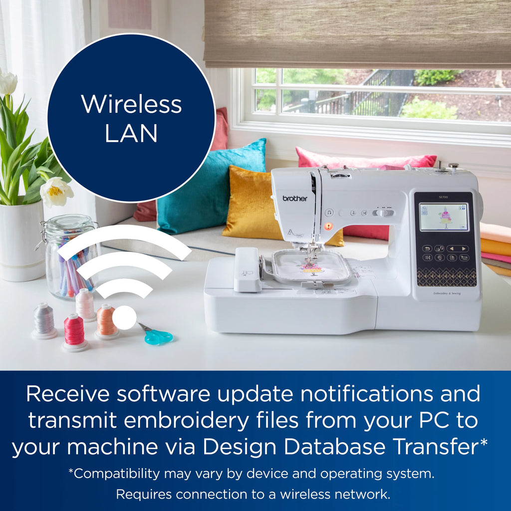 Computerized Sewing & Embroidery Machine with Built-in Designs & Wireless Connectivity L658622