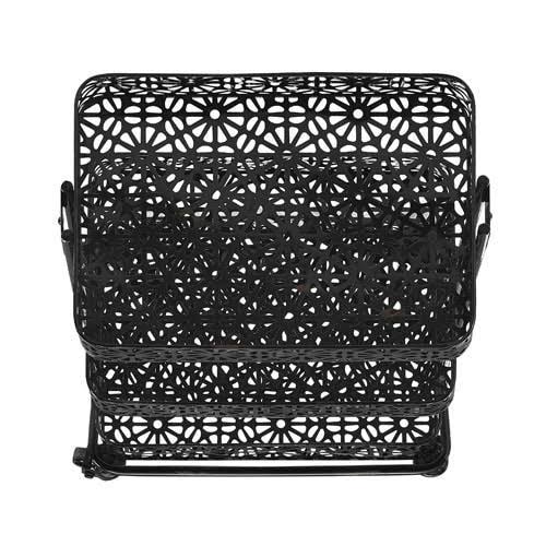 Black Metal Three Tier Cart Y83391