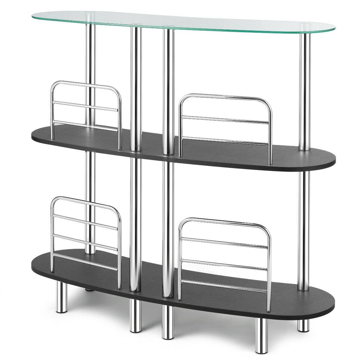 3-Tier Bar Table with Tempered Glasstop N522645