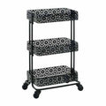 Black Metal Three Tier Cart Y83391