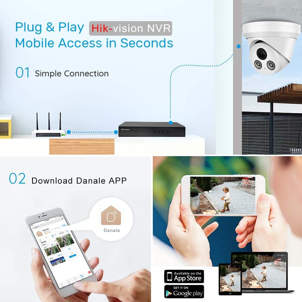 8MP PoE IP Turret Camera with Built-in Mic L254