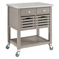 Stainless Steel-Top Kitchen Cart O702