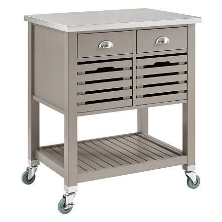 Stainless Steel-Top Kitchen Cart O702