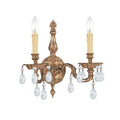 2 Light Crystal Brass Wall Mount N992