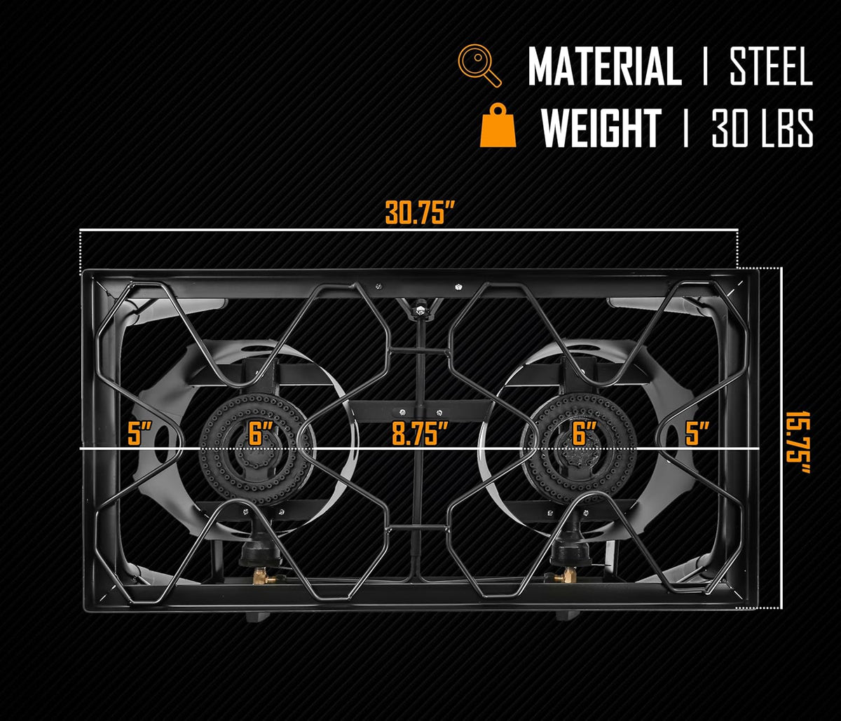 Double Propane Burner Camping Stove G363
