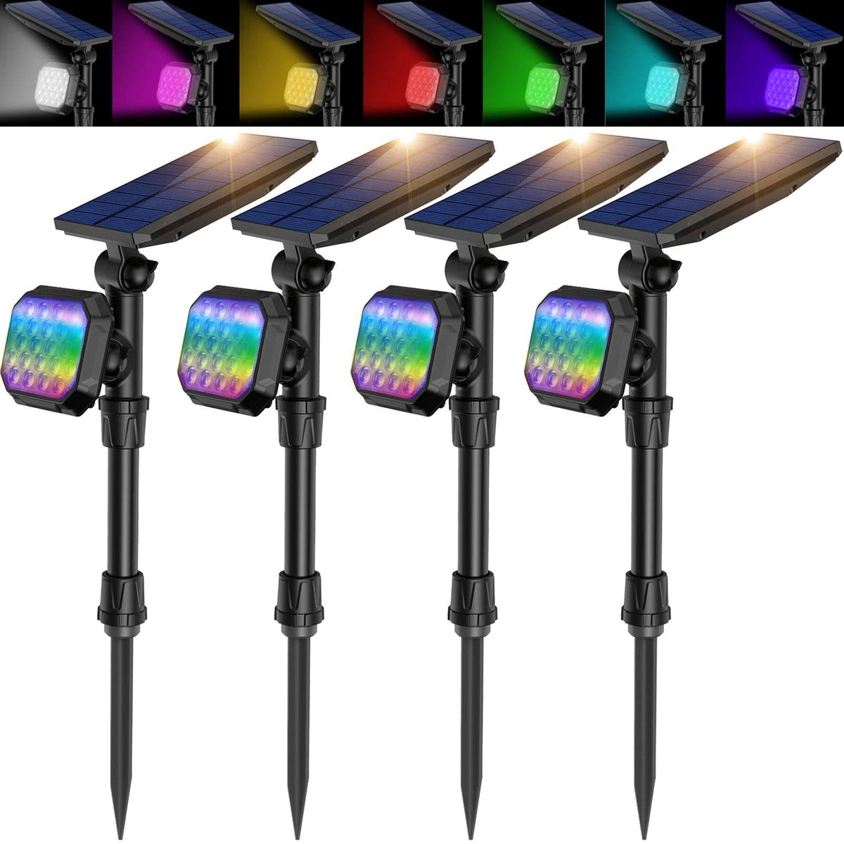 Solar Flood Lights Outdoor 22 LED 4 Pack D39355