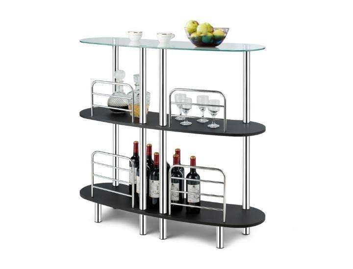 3-Tier Bar Table with Tempered Glasstop N522645