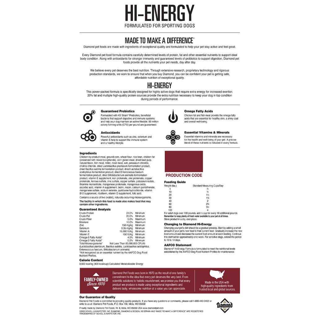 Diamond Hi-Energy Dog Food T394