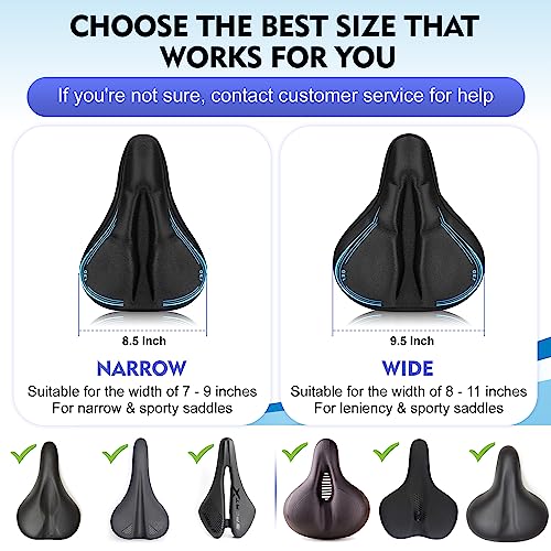 Gel Memory Foam Bike Seat Cushion Cover P538243