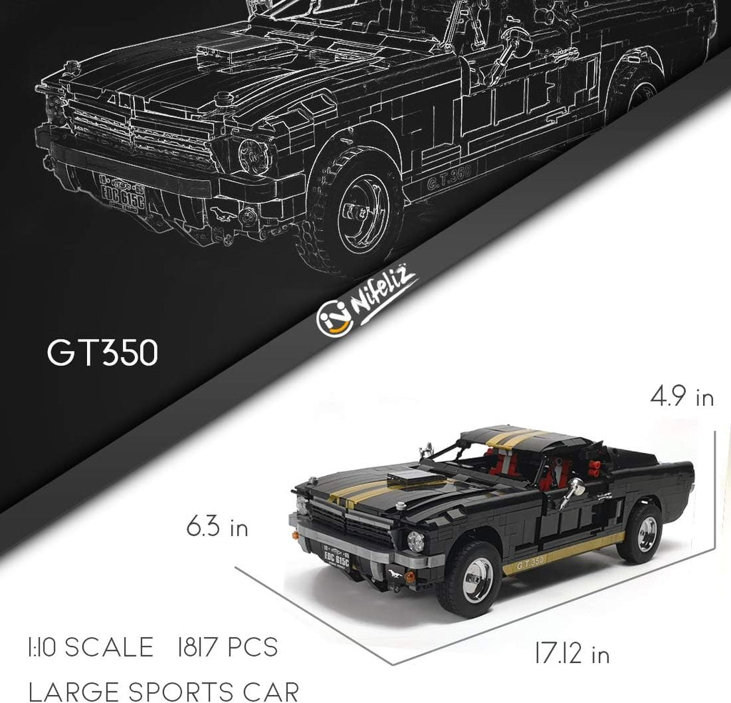 1965s GT350 Race Car Building Set (1,817 Pieces) Y5533