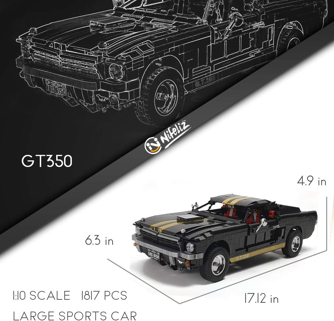 1965s GT350 Race Car Building Set (1,817 Pieces) Y5533