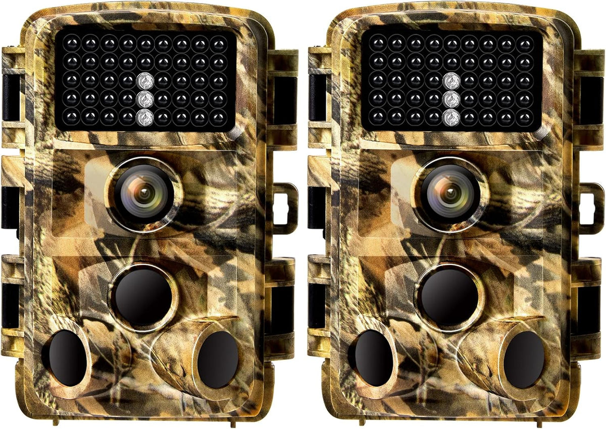 2-Pack Night Vision Trail Cameras 20MP 1296P Waterproof U698