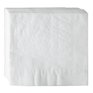 White 1-Ply Dinner Napkins, Case of 4000 Q817509