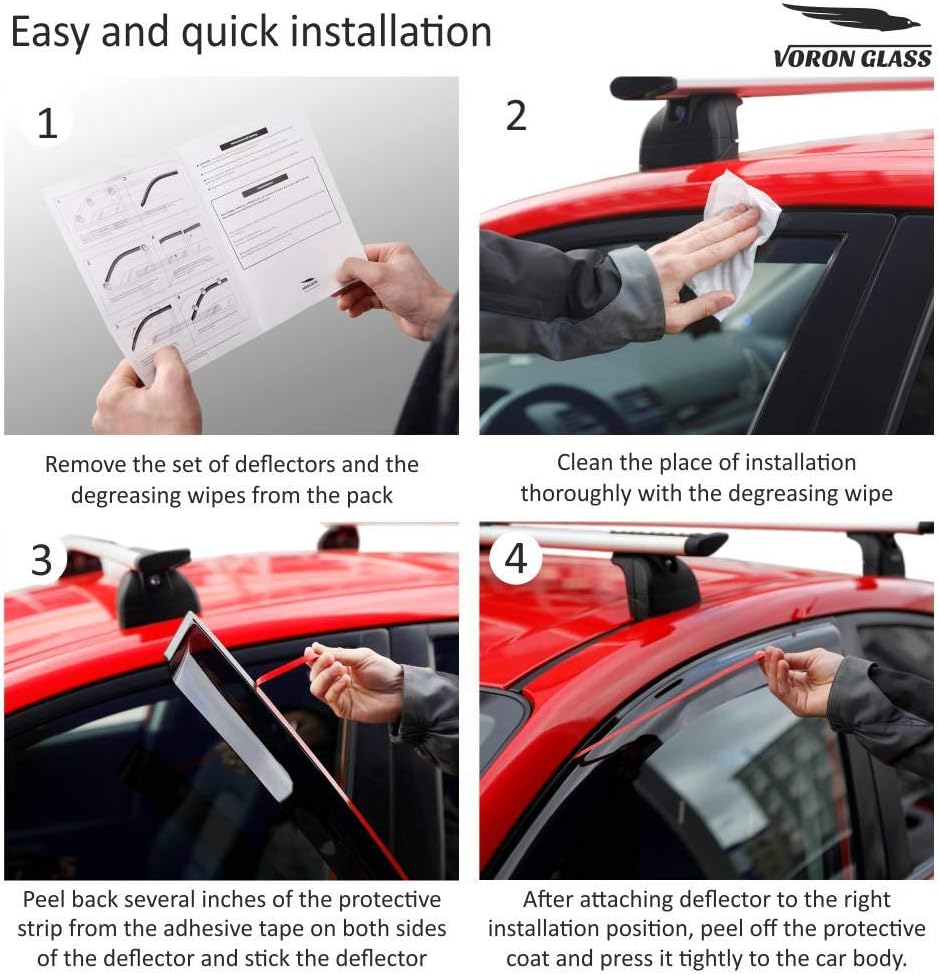 Window Deflectors Vent Window Visors 4 Pieces Y671678