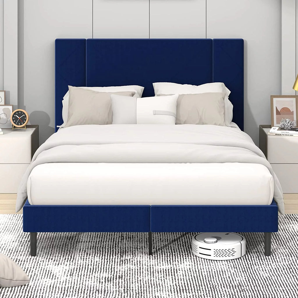 Queen Velvet Upholstered Bed Frame Q2476