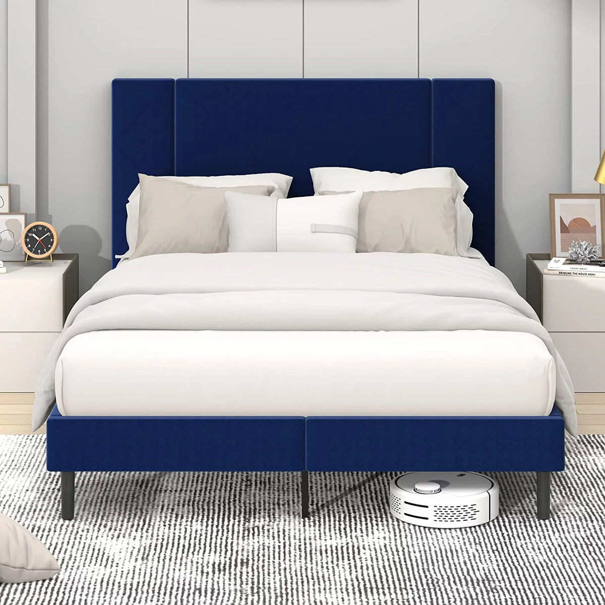 Queen Velvet Upholstered Bed Frame Q2476