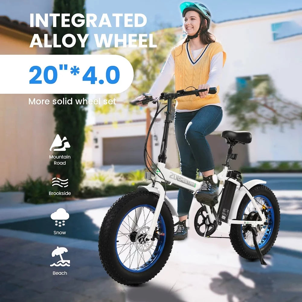 20 Fat Tire Folding Electric Bike 500W 36V M1862