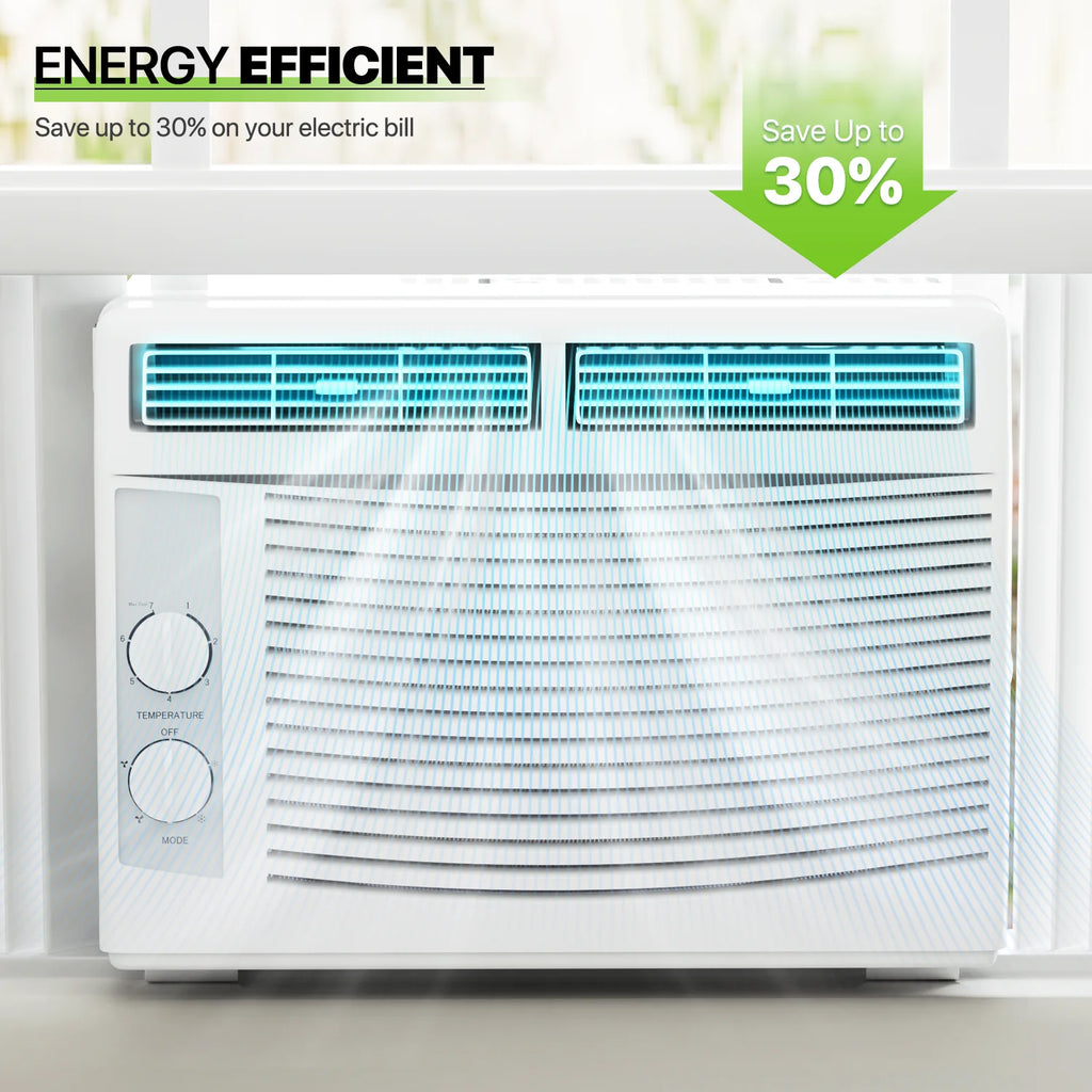 5,000 BTU 115V Window Air Conditioner with Multi-Speed Fan, White D3424