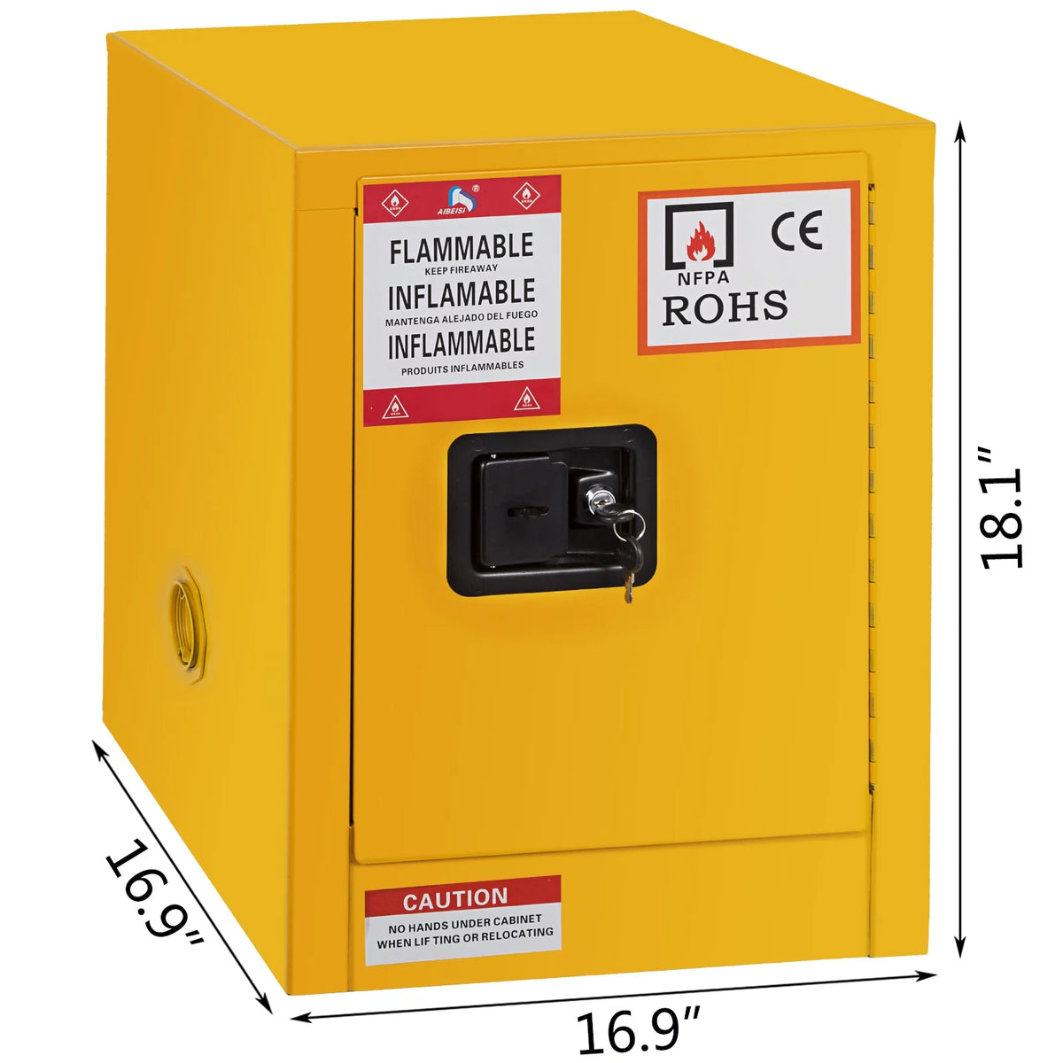 Flammable Storage Cabinet 11 gallon Galvanized Steel Y369710