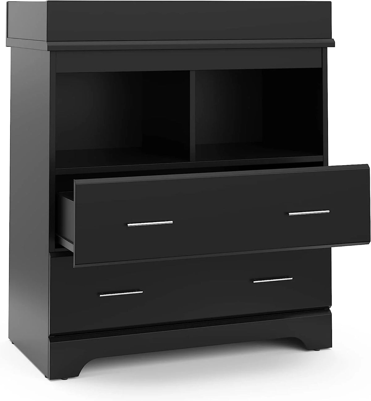 Black 2 Drawer Changing Table Dresser G8681