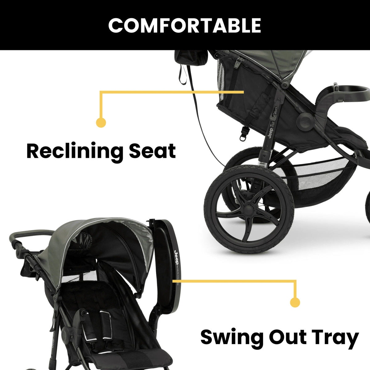 Black Jogging Stroller M602