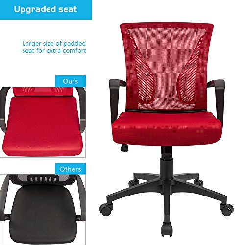 Black Ergonomic Mesh Office Chair with Armrest H231