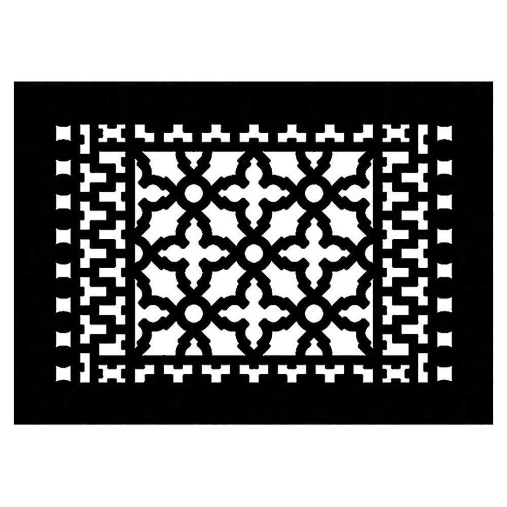 8-in x 12-in Cast Iron Floor Register in Black M1703
