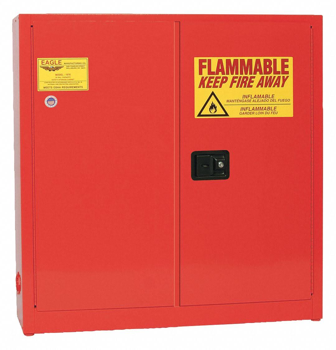 Red Flammable Liquid Safety Cabinet Y90894