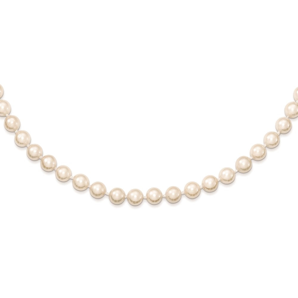 14K Yellow Gold Akoya Cultured Pearl Necklace 18" Z9272