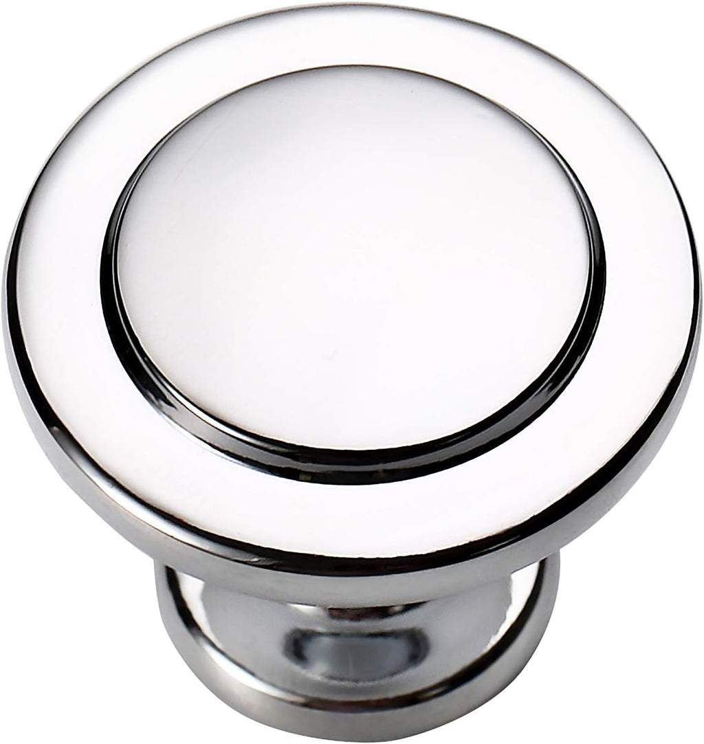 Flat Black 1-1/8 Inch Diameter Mushroom Round Cabinet Knobs 25 Pack P2700