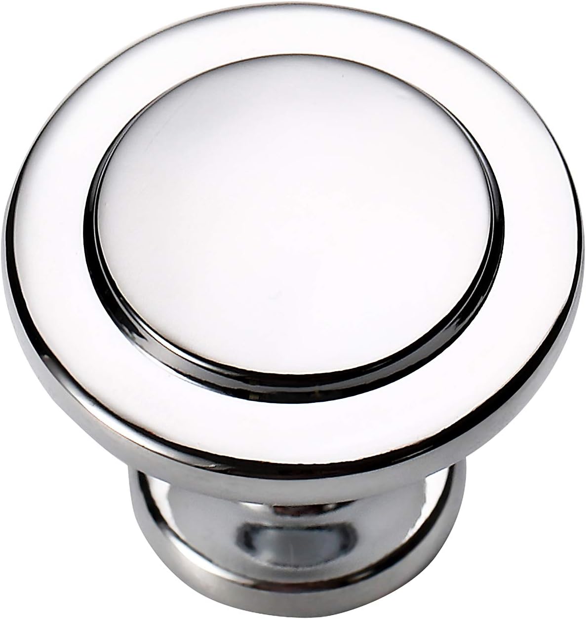 Flat Black 1-1/8 Inch Diameter Mushroom Round Cabinet Knobs 25 Pack P2700