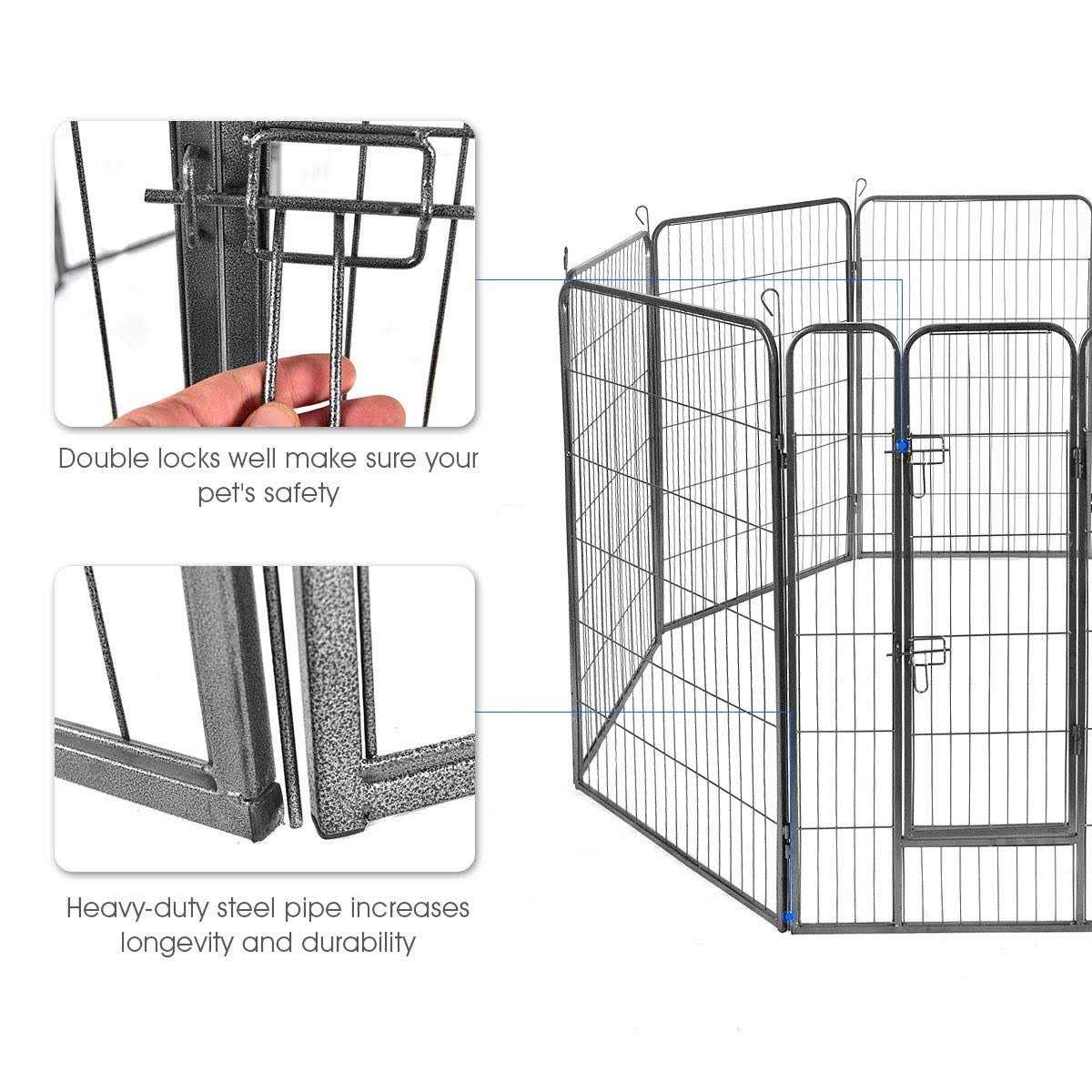 16/8 Panel Dog Playpen with Door Z75913