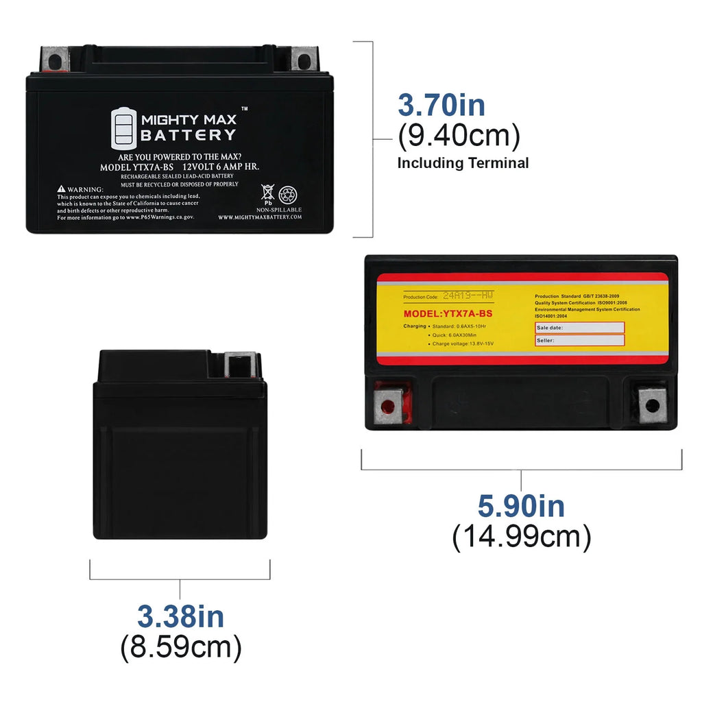 12V Replacement Battery with 1Amp Charger I500717