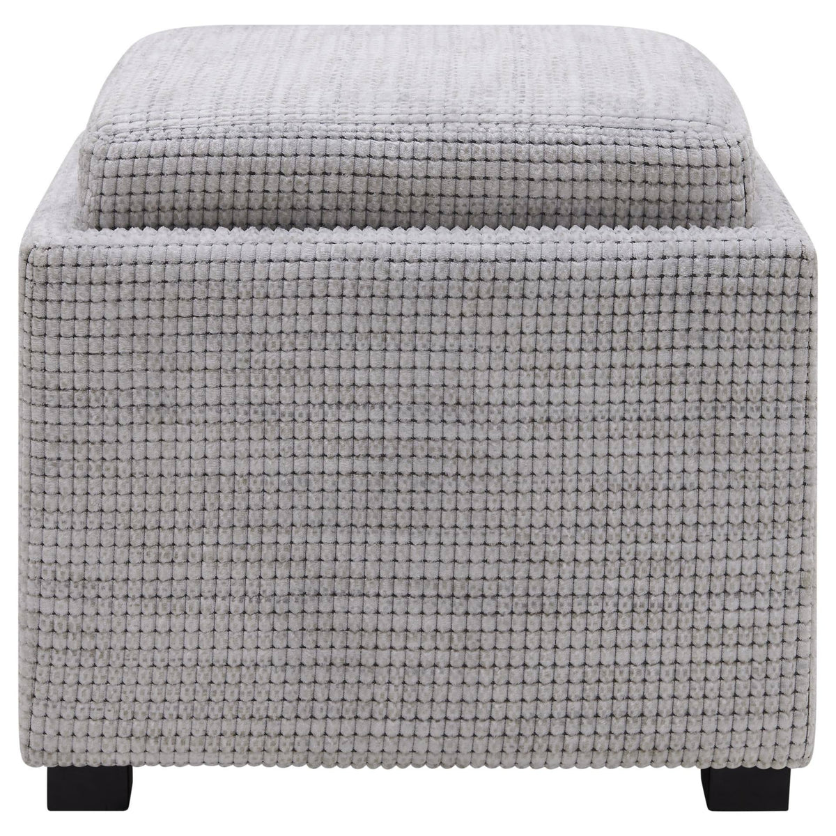 Fabric Storage Ottoman with Tray E386923