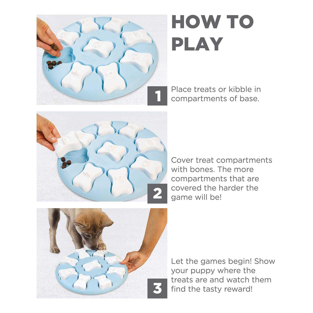 Blue Interactive Treat Puzzle Dog Toy Z323