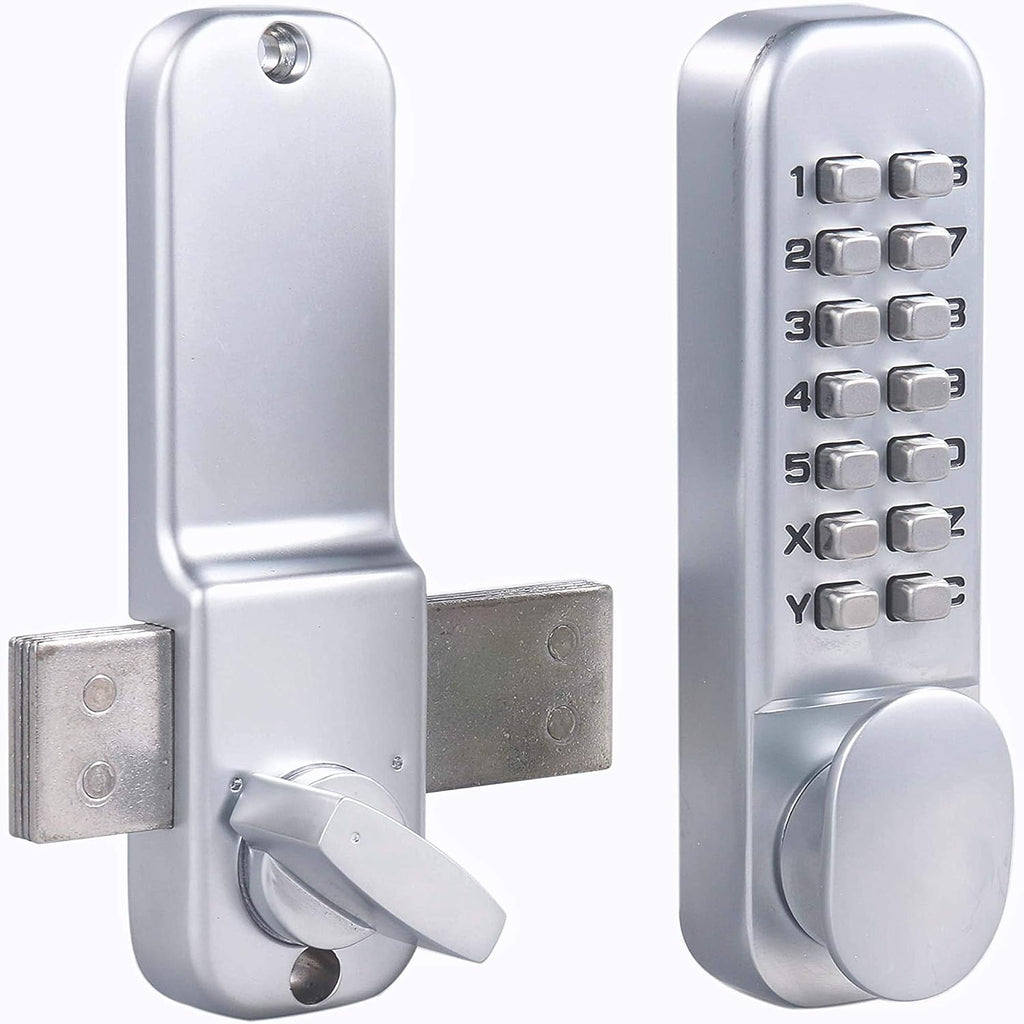 Combination Door Lock Satin Chrome Pack of 2 J144