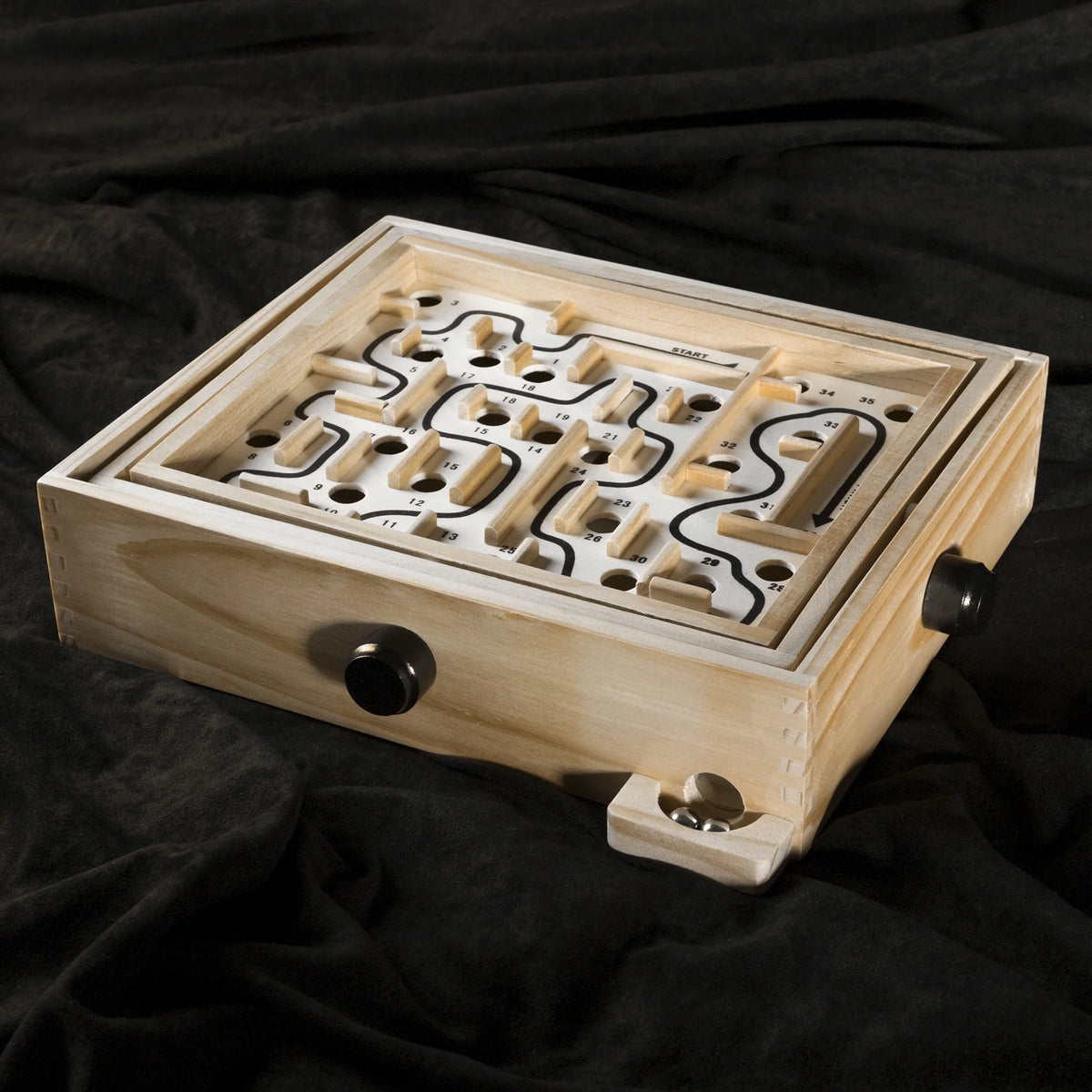Wooden Maze Game with Two Steel Marbles O161450